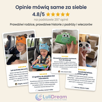 LuliDream ® - Miękka opaska ze słuchawkami dla dzieci